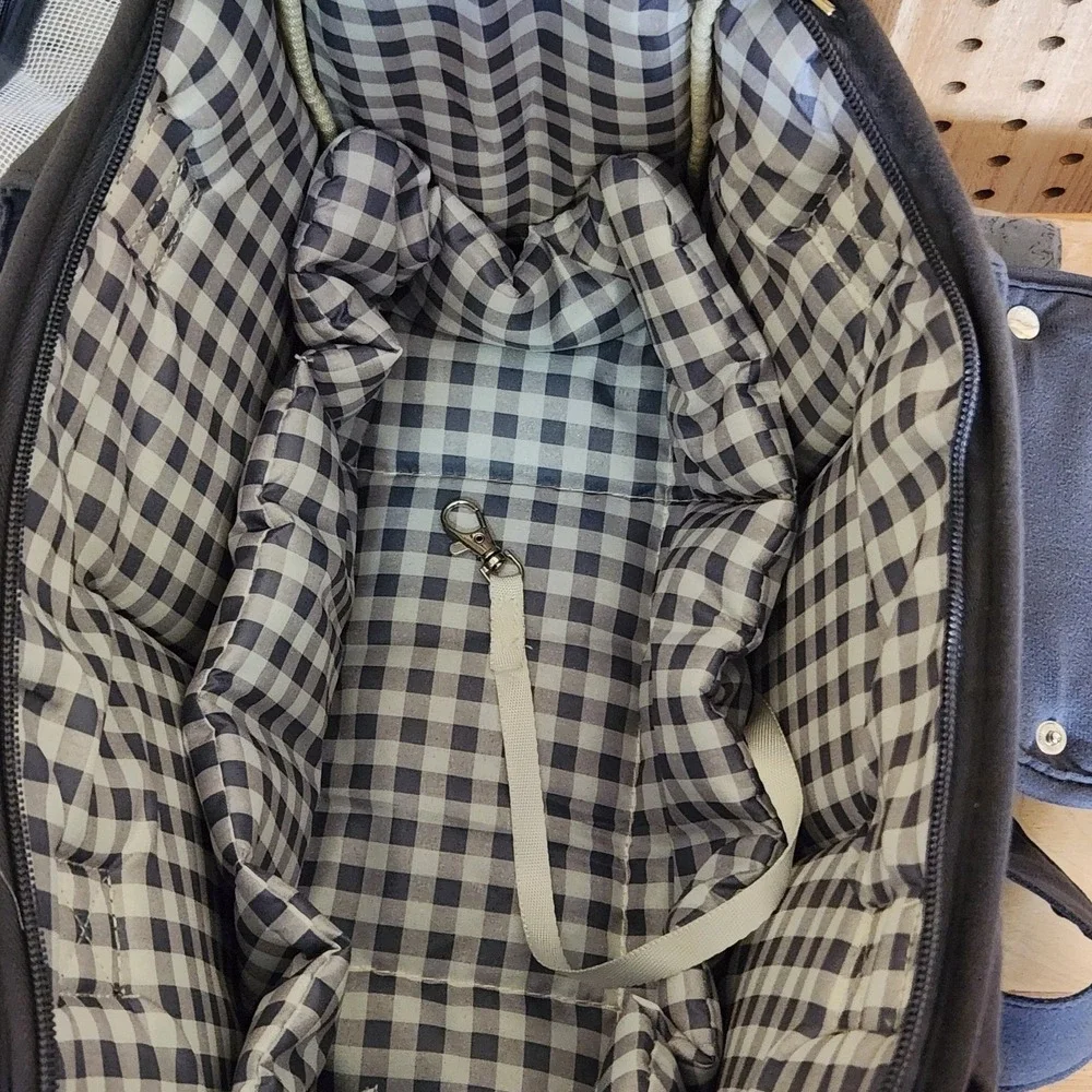 Pet Carrier Bag Dog Cat Kitten Puppy Transport‎ Mesh Padded Strap Handles Gray